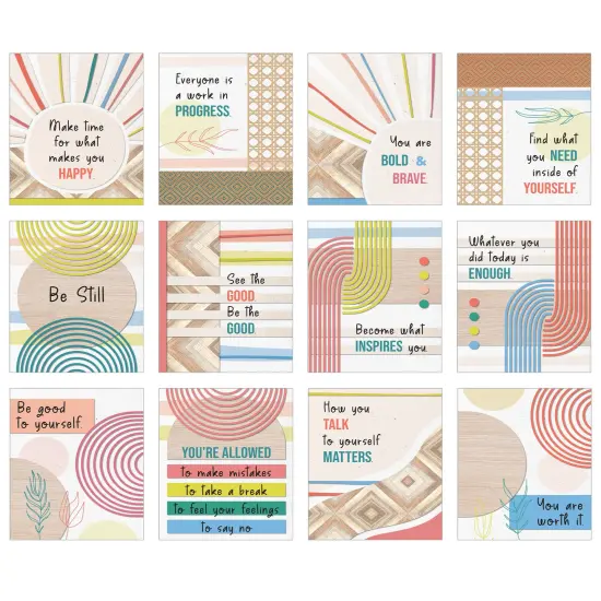 Carson Dellosa True to You 12-Piece Posters Set, Motivational 8.5" x 11" Modern Wall Art With Positive Affirmations for Bulletin Board, Door, Classroom Decor, School Counselor Office Must Haves {1}