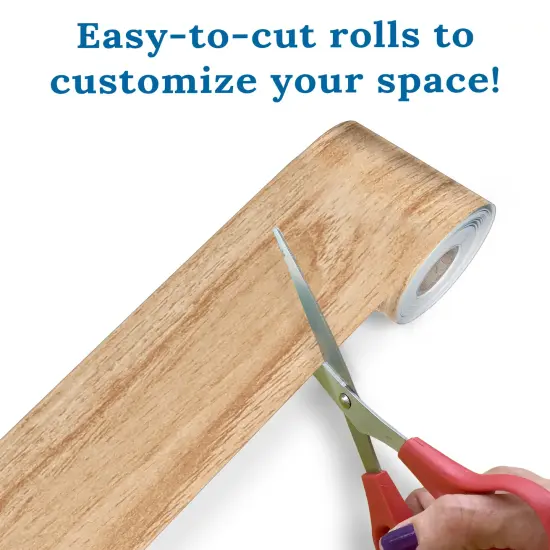 Carson Dellosa Grow Together 65Ft of Light Wood Grain Bulletin Board Borders, 1 Roll of Natural Trim for Rolling Whiteboard, Cork and Posterboard, Party, Classroom Decorations, and Farmhouse Decor {4}