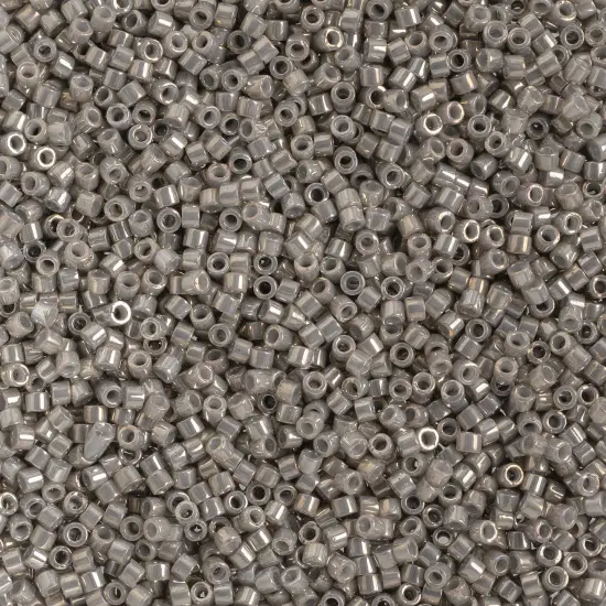 Miyuki Delica 50g Luster Glass Beads, 11/0 Grey AB (DB0251) {1}