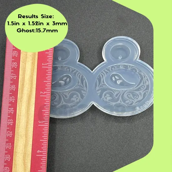 Ghost Dangle Earring Silicone Mold, Resin Mold (d5) {3}