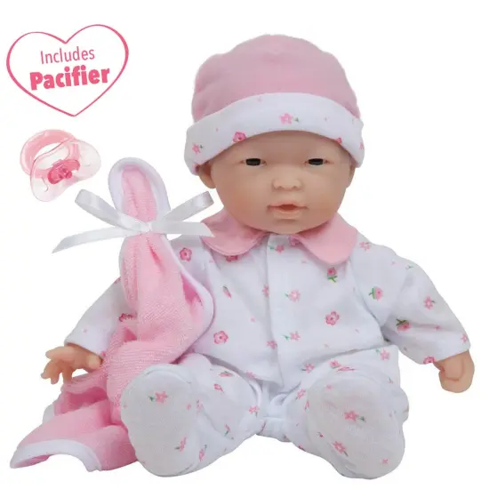 La Baby Soft 11" Baby Doll, Pink with Blanket, Asian {2}