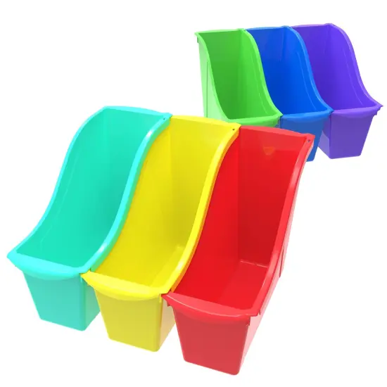 Small Book Bin, Assorted Color, Set of 6 {1}