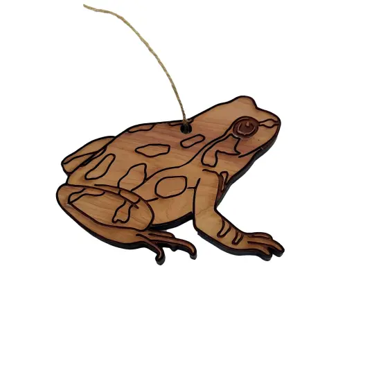 Frog - Cedar Ornament {1}