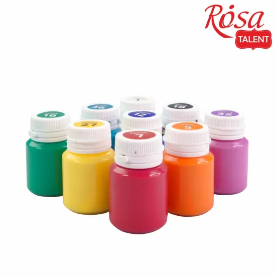 STYLE Textile Acrylic Paint Set. 9 colors (20ml) by Rosa Talent {6}