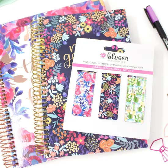 bloom daily planners Magnetic Bookmarks, Botanical, Set of 3 {6}