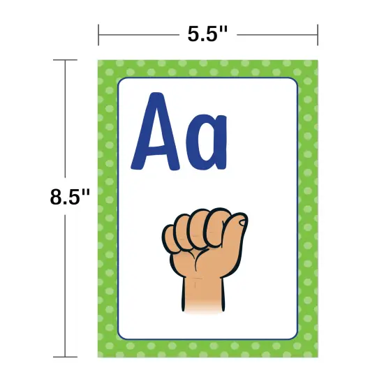 Carson Dellosa 26-Piece ASL Posters, 8.5" x 11" American Sign Language Wall Decor, Alphabet Cards for Bulletin Board, Classroom, Office Decorations, Teacher Supplies {3}