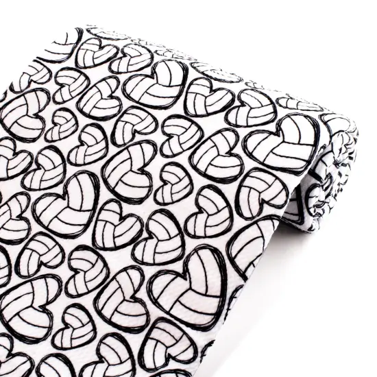 Volleyball Hearts Bullet Fabric {1}