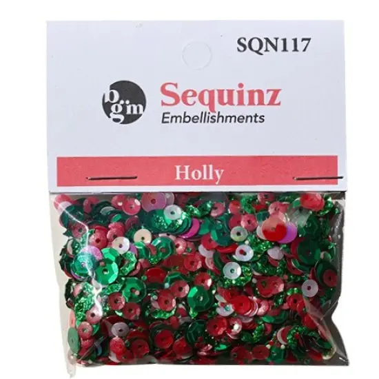 Buttons Galore Loose Sequin Assortments for Craft - 5,000 Pieces 45 Grams Holly {1}