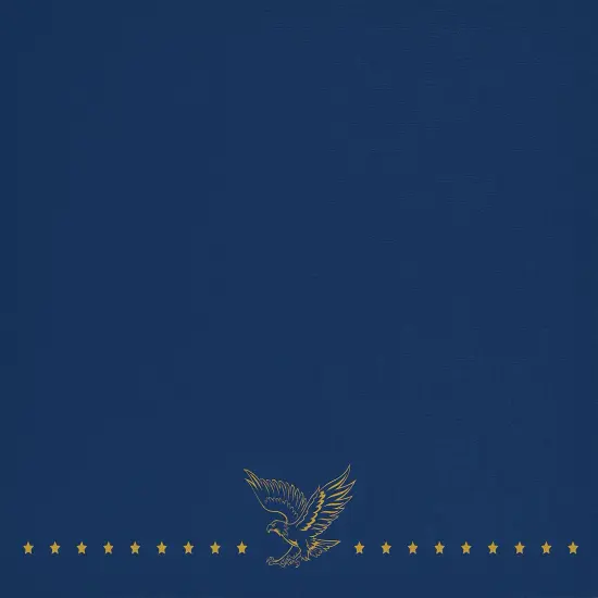 Great Papers! Certificate Cover with Gold Foil, Patriotic, Navy, 12" x 9.375"(folded) with Die-Cuts for 8.5" x 11" Document, 5 Count {1}