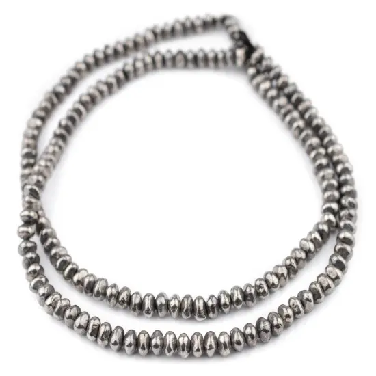 The Bead Chest Silver Nugget Beads (5x7mm) {3}