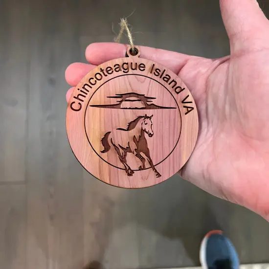 Chincoteague Island VA - Cedar Ornament {4}