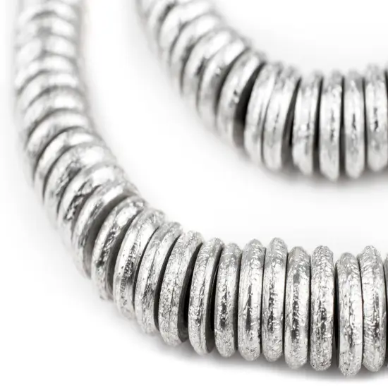 The Bead Chest Silver Donut Beads (10mm) {1}