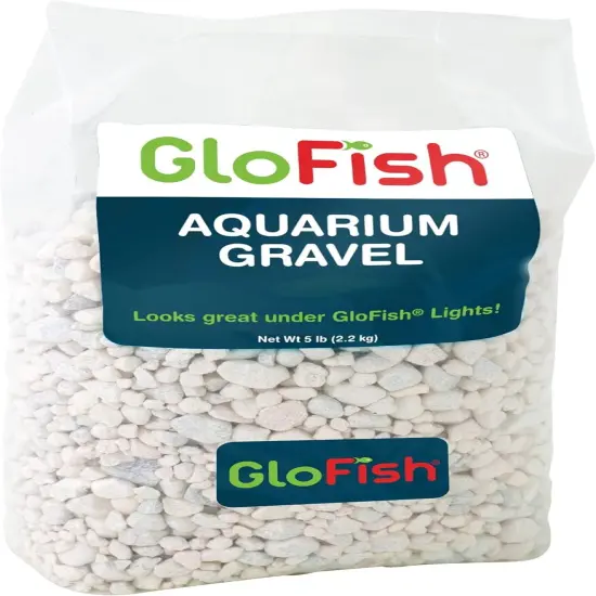 Aquarium Gravel, Pink/Green/Blue Fluorescent, 5-Pound, Bag Pink/Green/Blue Fluorescent, 4 X 5 X 9 Inches ; 5 Pounds White Frost {1}
