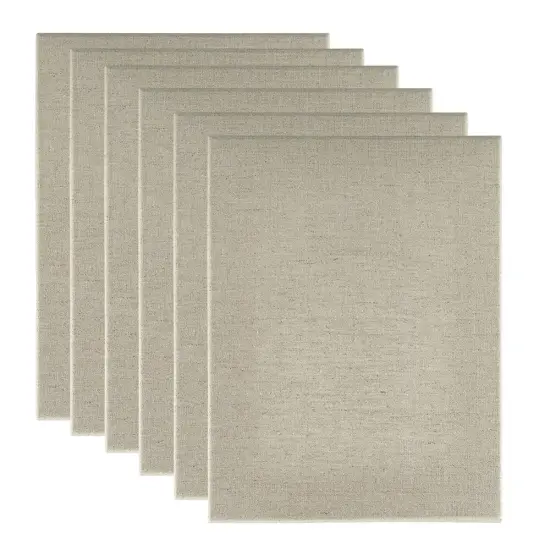 Jerry's Artarama Senso Clear Primed Linen Stretched Canvas 3/4", 6 Packs - Durable Canvas for Painting with Medium Tooth Linen Weave Surface, Ideal for Oil, Acrylic and Alkyd Colors {1}