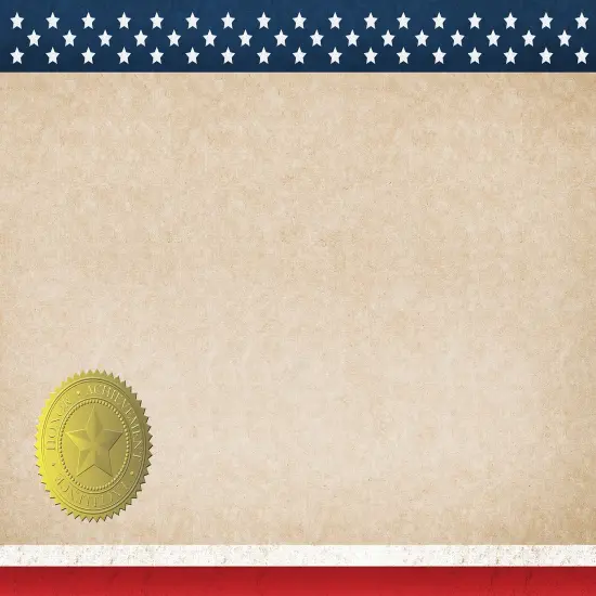 Great Papers! Patriotic Certificate with Imprinted Gold Foil Seal, 8.5" x 11", Printer Compatible, 25 count {1}