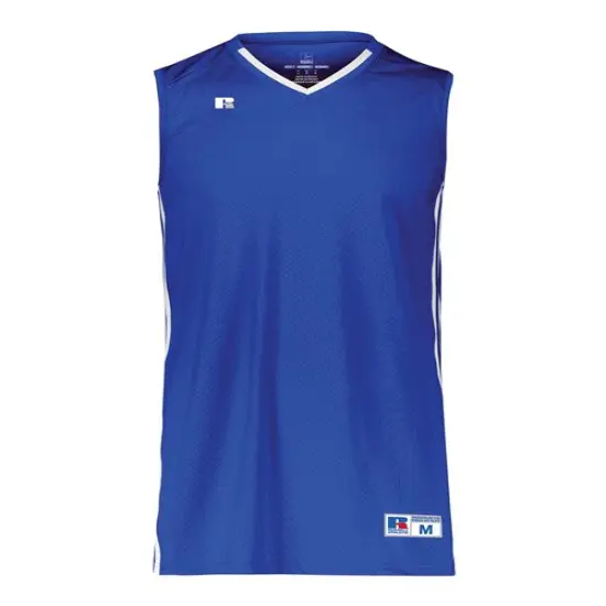 Russell Athletic&reg; Legacy V-Neck Basketball Jersey Royal/ white {1}