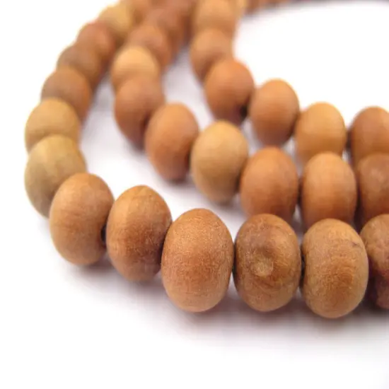 The Bead Chest 8mm Sandalwood Mala Beads: Fragrant Aromatic Wooden Meditation Beads for Yoga, Jewelry, Necklace, Chanting Genuine Nepal Product {1}