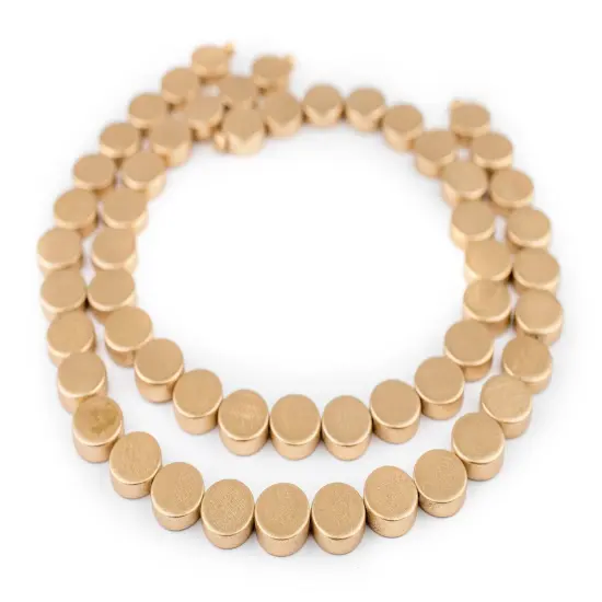 The Bead Chest Gold Circular Natural Wood Beads (15x15mm): Organic Eco-Friendly Wooden Bead Strand for DIY Jewelry, Crafts, Necklace and Bracelet Making {3}
