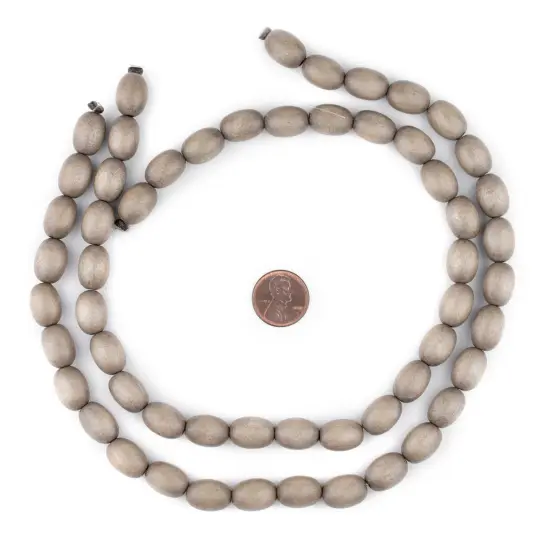 The Bead Chest Brown Oval Natural Wood Beads (15x10mm): Organic Eco-Friendly Wooden Bead Strand for DIY Jewelry, Crafts, Necklace and Bracelet Making {2}