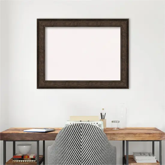 Ridge Framed Corkboard, White Cork Bronze {5}
