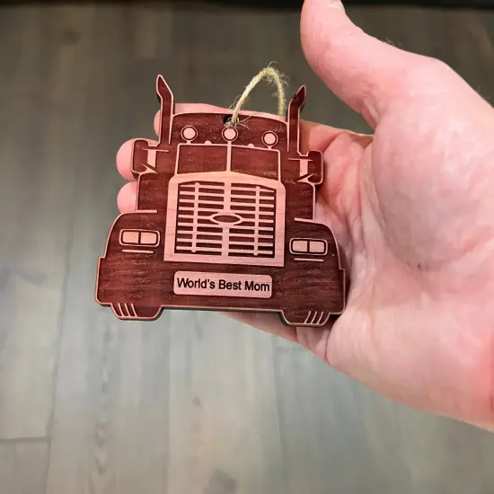 Diesel Worlds Best Mom - Cedar Ornament {4}