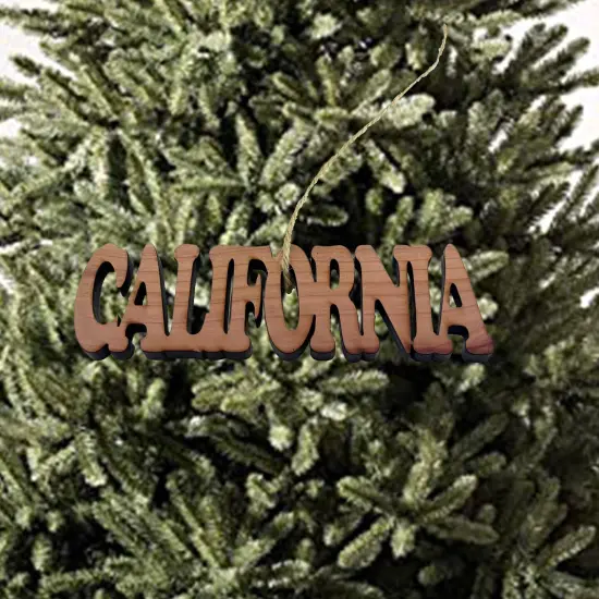 California - Cedar Ornament {3}