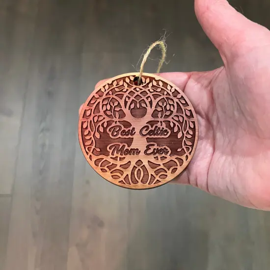 Best Celtic Mom Ever - Cedar Ornament {4}