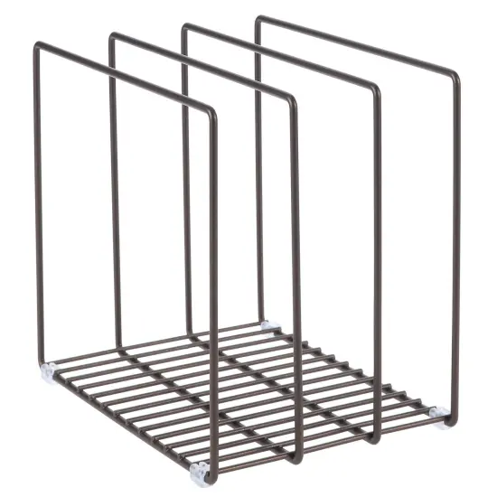 mDesign Steel Storage Tray Organizer Rack for Kitchen Cabinet {4}