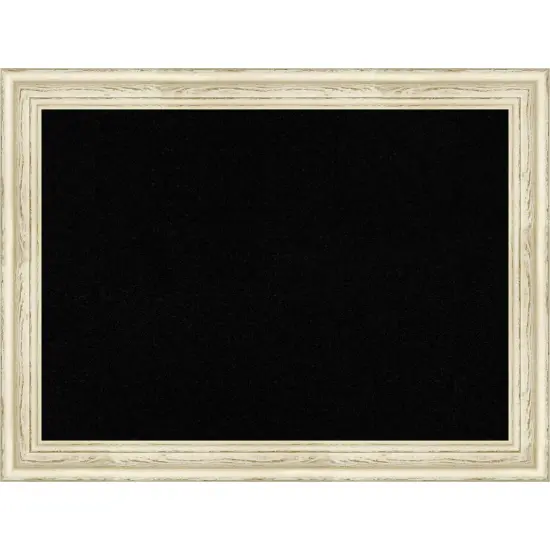 Country White Wash Wood Framed Corkboard, Black Cork {1}