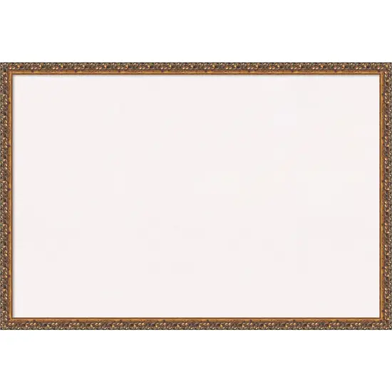 Antique Bronze Wood Framed Corkboard, White Cork {1}