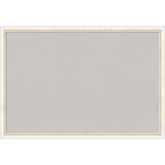 Morgan Wood Framed Corkboard, Grey Cork Morgan White Gold {1}