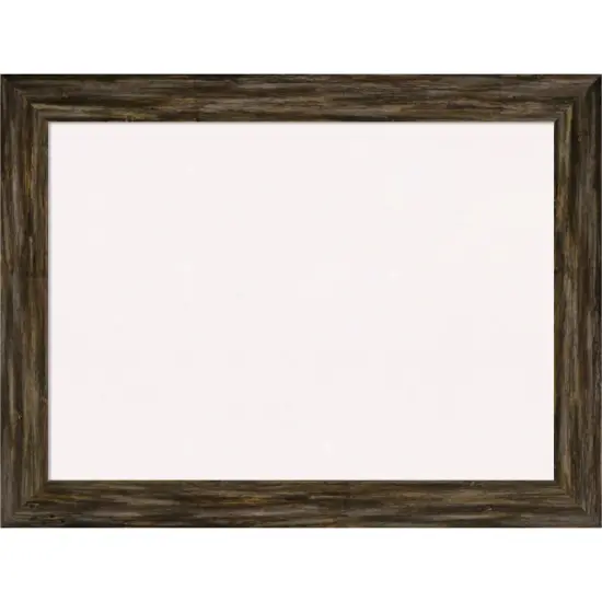 Fencepost Narrow Wood Framed Corkboard, White Cork Brown {1}