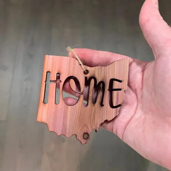 State Home Ohio - Cedar Ornament {4}