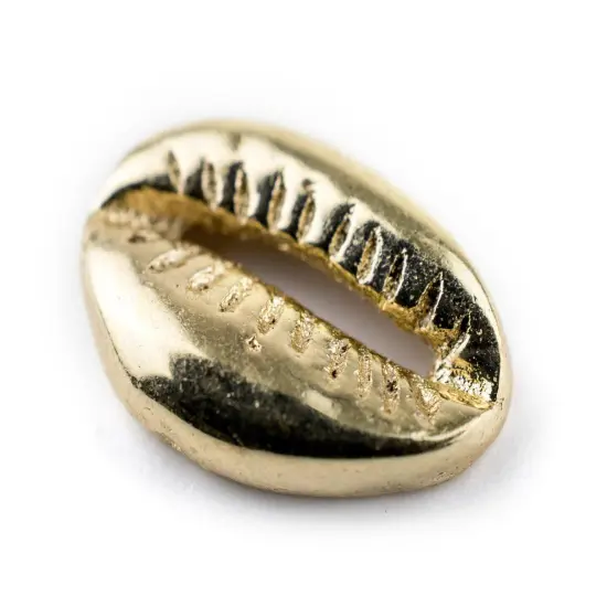 TheBeadChest Gold Cowrie Shells (Set of 5): Metal Beads for DIY Crafts & Jewelry-Making Inspired by African Sea Shells {4}