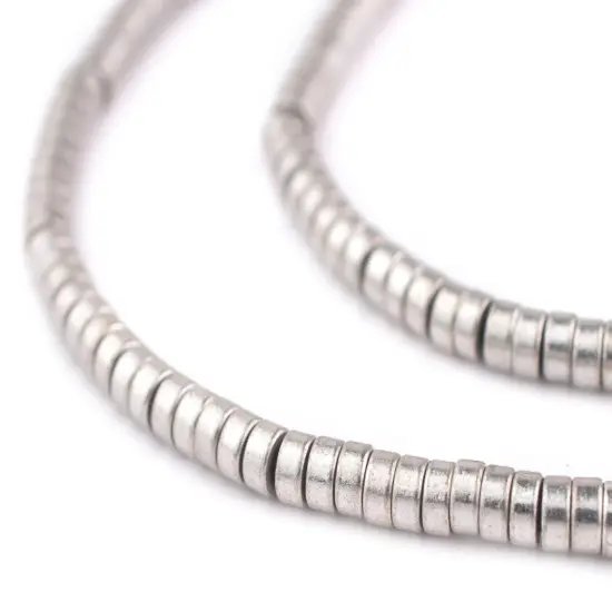 The Bead Chest Silver Disk Beads (4mm) {1}