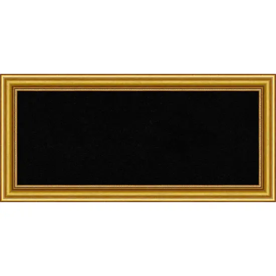 Townhouse Gold Wood Framed Corkboard, Black Cork {1}