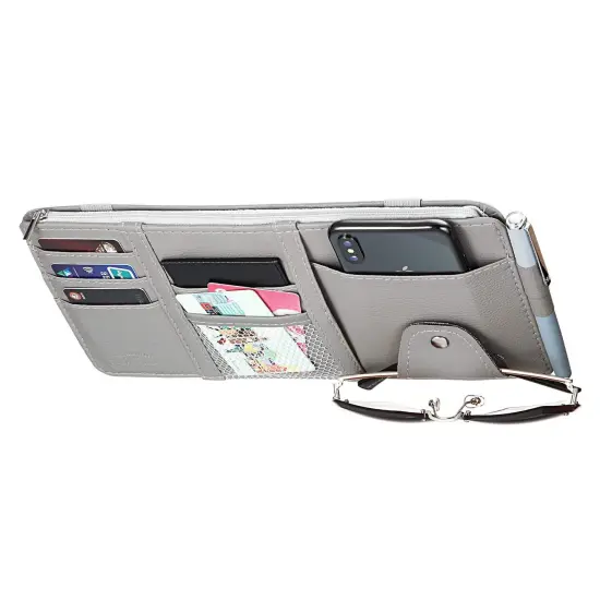 Kitcheniva Car Sun Visor Pocket Organizer Storage Black 1 pc+gray 1 pc {4}