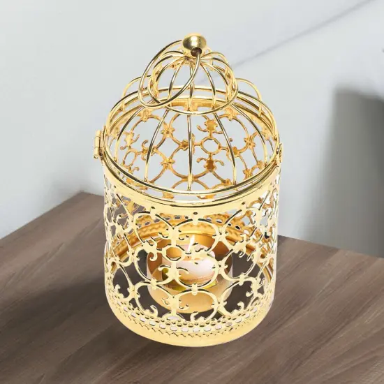 Bird cage Candle Holder Metal Tealight Home Art Decor {4}