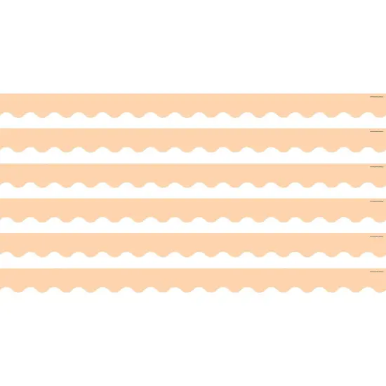 Peach Scalloped Border Trim, 35 Feet Per Pack, 6 Packs {1}