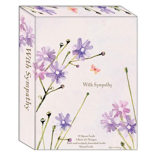With Sympathy - Boxed Note Card Assortment - 20 Cards & 20 Envelopes {2}
