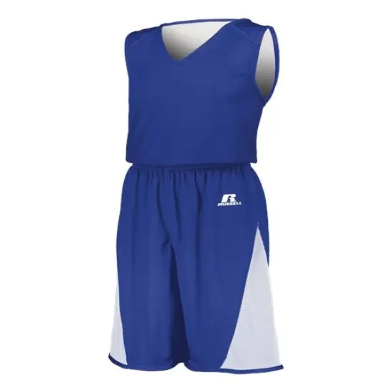 Russell Athletic - Youth Reversible Basketball Jersey | 100% polyester Ultra Lite fabric | Unleash Your Style with Our sportswear | RADYAN&reg; Royal/ white {1}