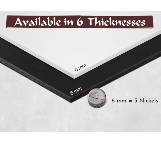 EVA Foam Cosplay | 14" x 39" Sheet | Ultra High Density 85kg/m3 | by The Foamory White {3}