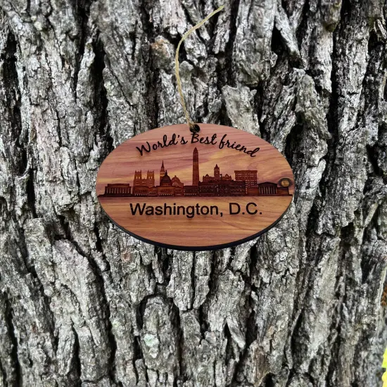 worlds Best Friend Washington DC - Cedar Ornament {4}