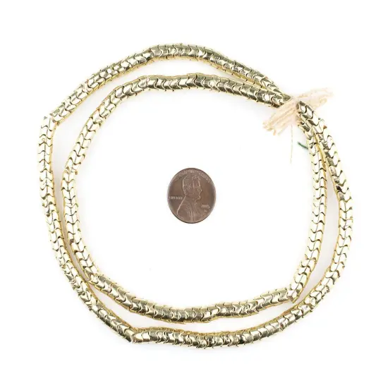 Gold Snake Beads - Full Strand of Interlocking Vertebrae Beads - The Bead Chest (6mm) {2}