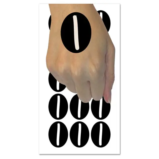 Letter I Uppercase Felt Marker Font Temporary Tattoo Water Resistant Fake Body Art Set Collection (1 Sheet) {1}