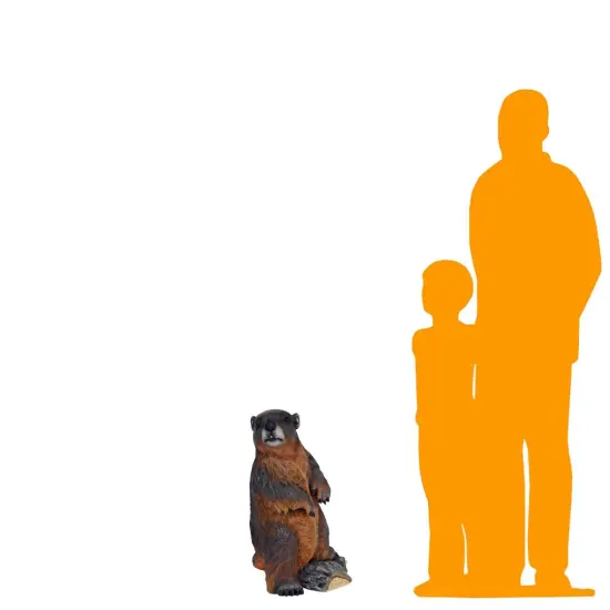 Beaver Standing Life Size Statue {2}