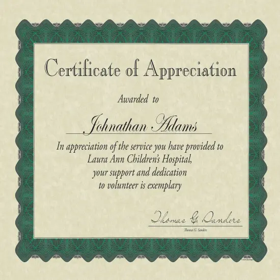 Great Papers! Parchment Certificates with Metallic Border, Green Border, 8.5" x 11", Printer Compatible, 100 Count {3}