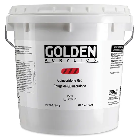 Golden Heavy Body Acrylic Paint - Quinacridone Red, 128 oz Jar {1}