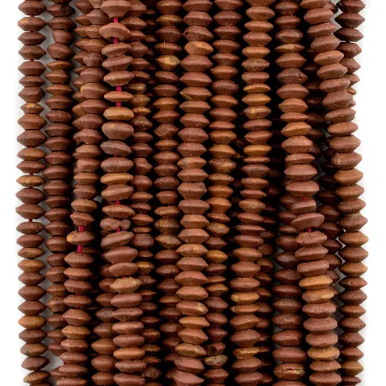 TheBeadChest Brown Jade Saucer Beads 5mm Afghanistan Gemstone 15 Inch Strand {4}