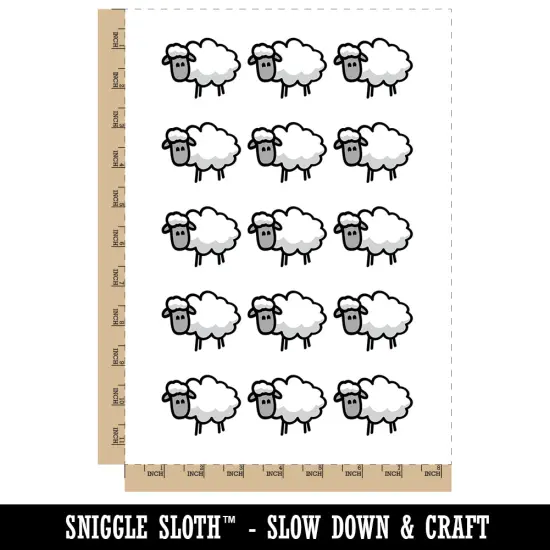 Sheep Doodle Temporary Tattoo Water Resistant Fake Body Art Set Collection (1 Sheet) {4}